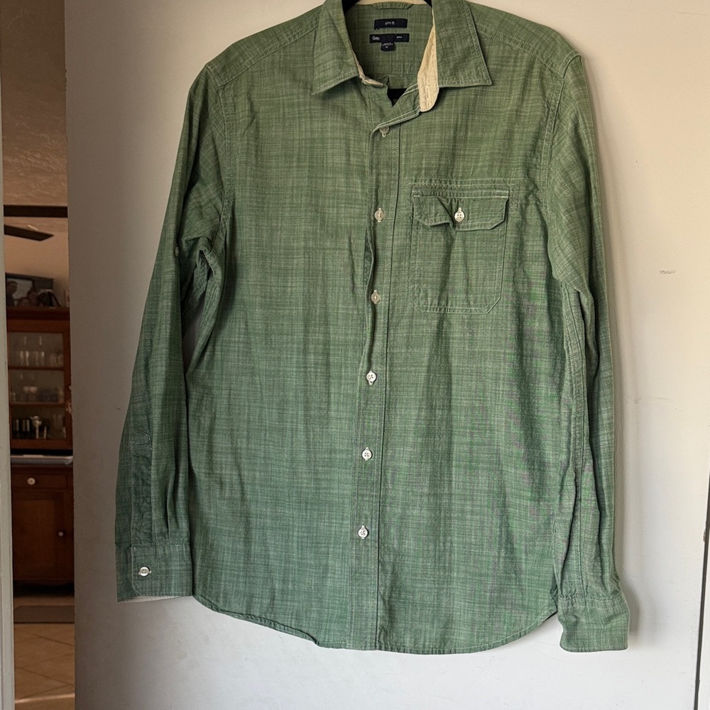 GAP Green Casual Button Down Shirt